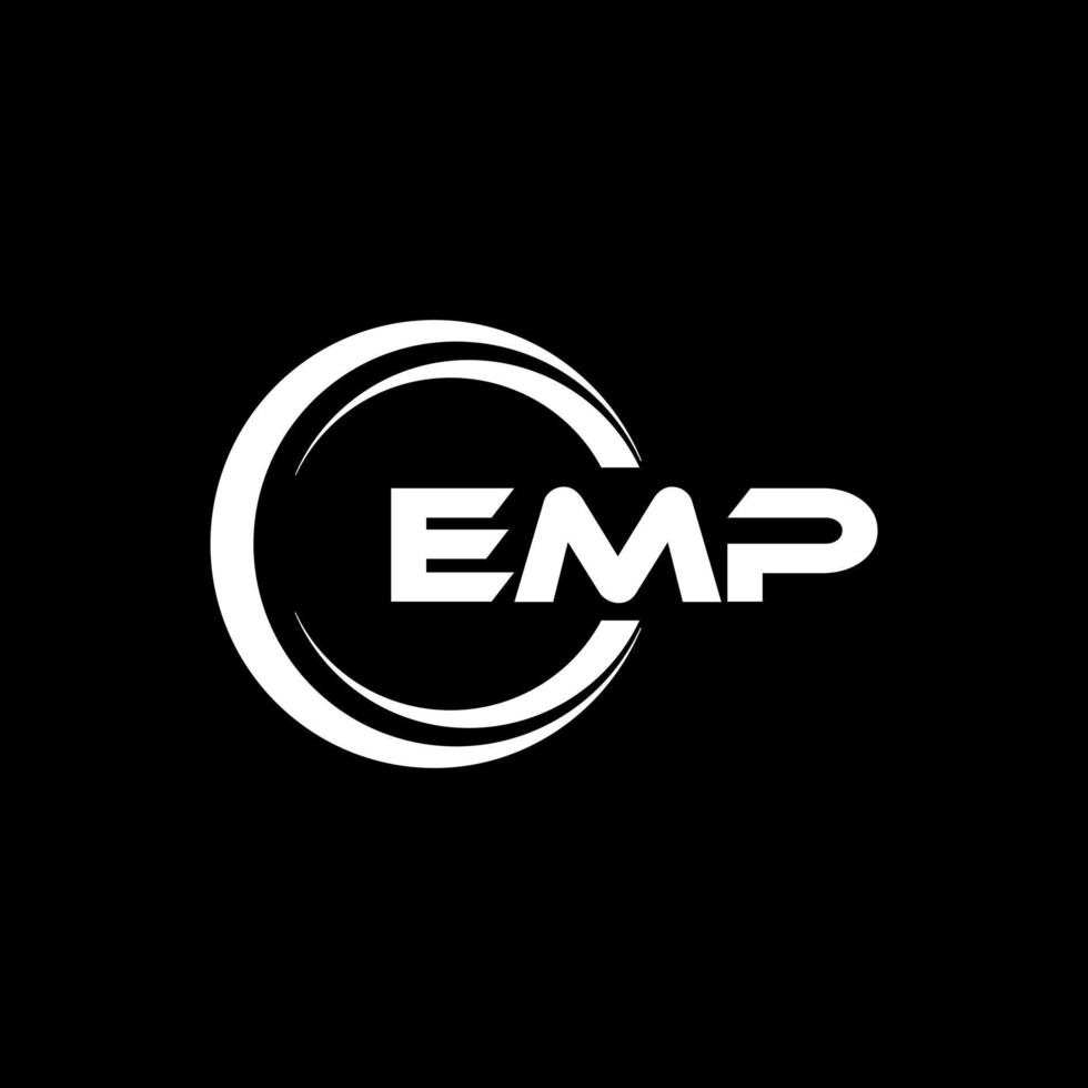 emp brief logo ontwerp in illustratie. vector logo, schoonschrift ontwerpen voor logo, poster, uitnodiging, enz.