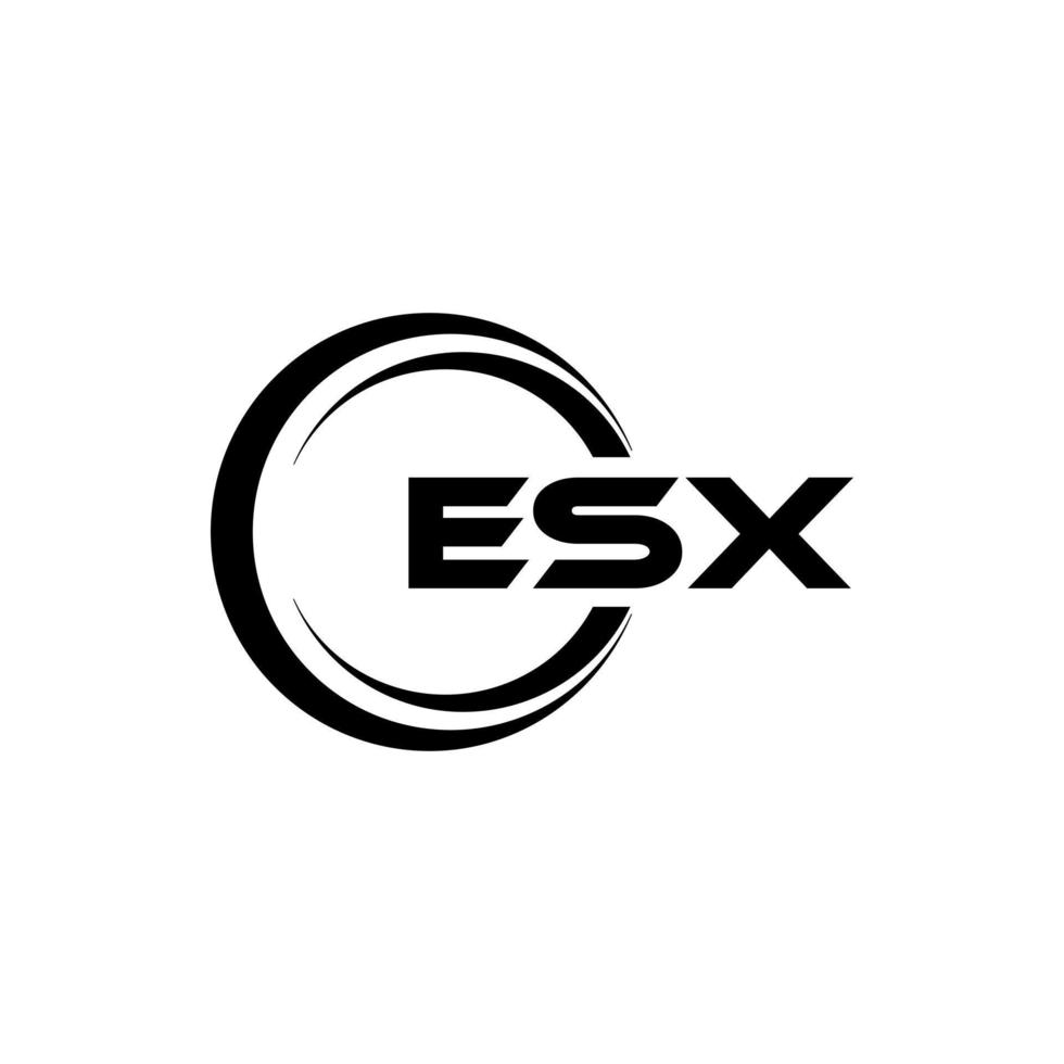 esx brief logo ontwerp in illustratie. vector logo, schoonschrift ontwerpen voor logo, poster, uitnodiging, enz.