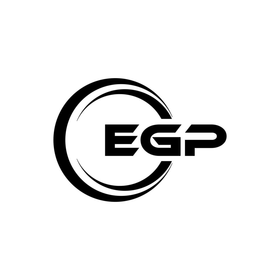 egp brief logo ontwerp in illustratie. vector logo, schoonschrift ontwerpen voor logo, poster, uitnodiging, enz.