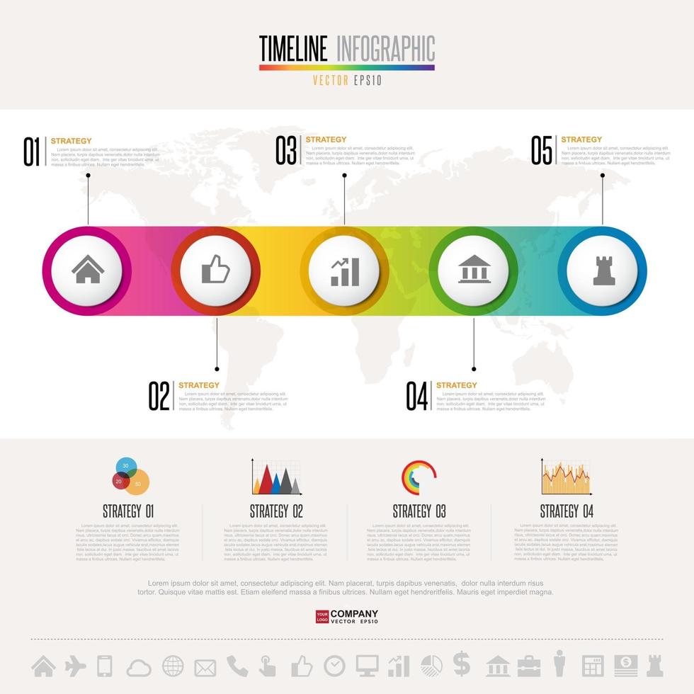 tijdlijn infographics ontwerpsjabloon vector