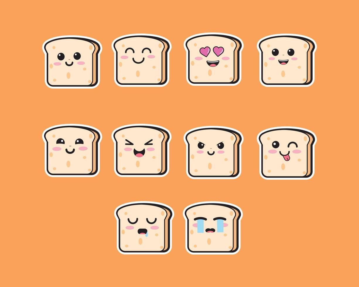 brood schattig vector icoon ontwerp