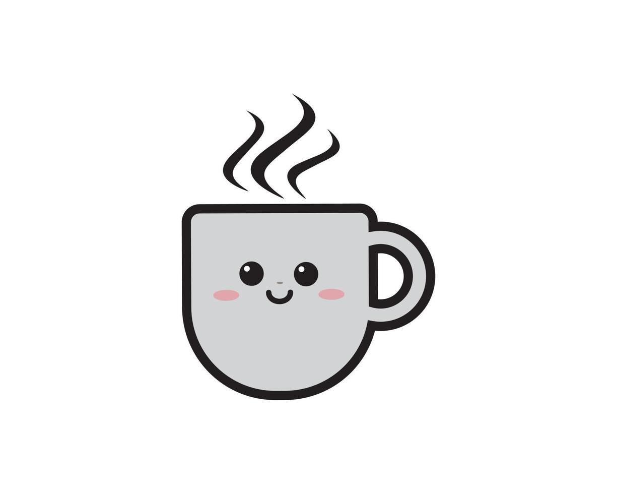 heet koffie schattig vector icoon ontwerp