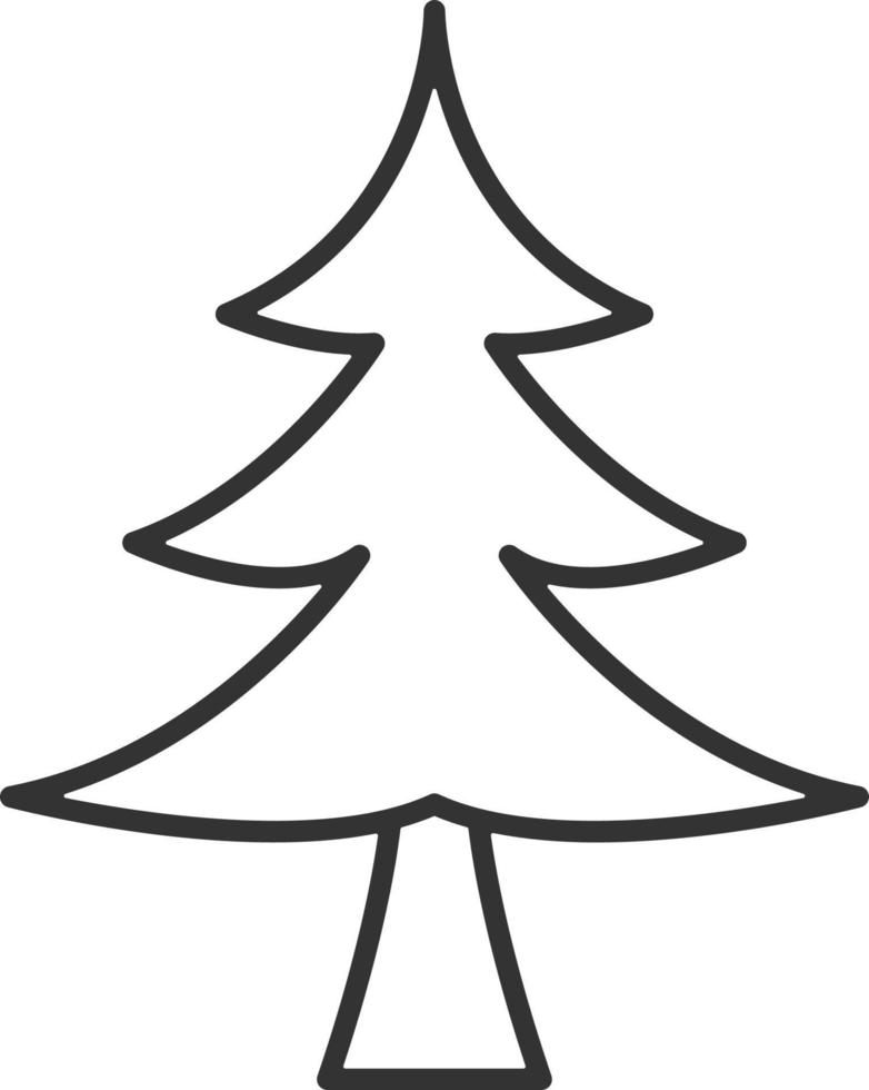 boom, Kerstmis lijn icoon. gemakkelijk, modern vlak vector illustratie voor mobiel app, website of bureaublad app Aan grijs achtergrond