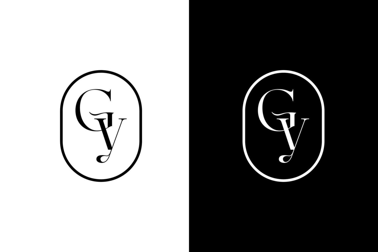 eerste gy monogram luxe ovaal logo ontwerp voorraad vector