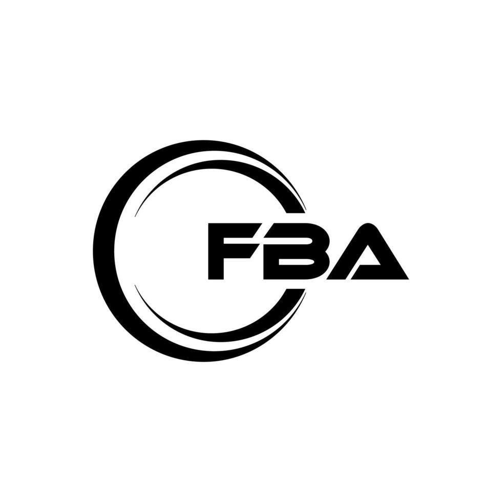 fba brief logo ontwerp in illustratie. vector logo, schoonschrift ontwerpen voor logo, poster, uitnodiging, enz.