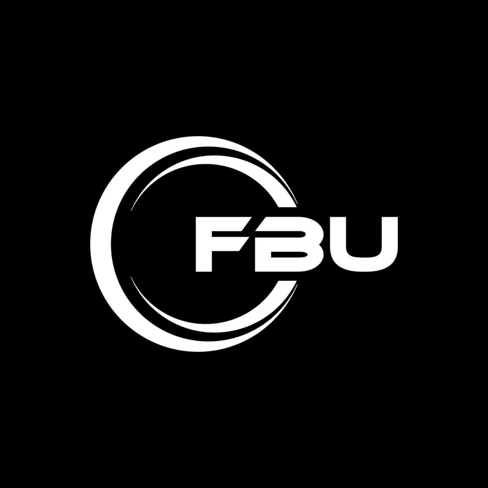 fbu brief logo ontwerp in illustratie. vector logo, schoonschrift ontwerpen voor logo, poster, uitnodiging, enz.