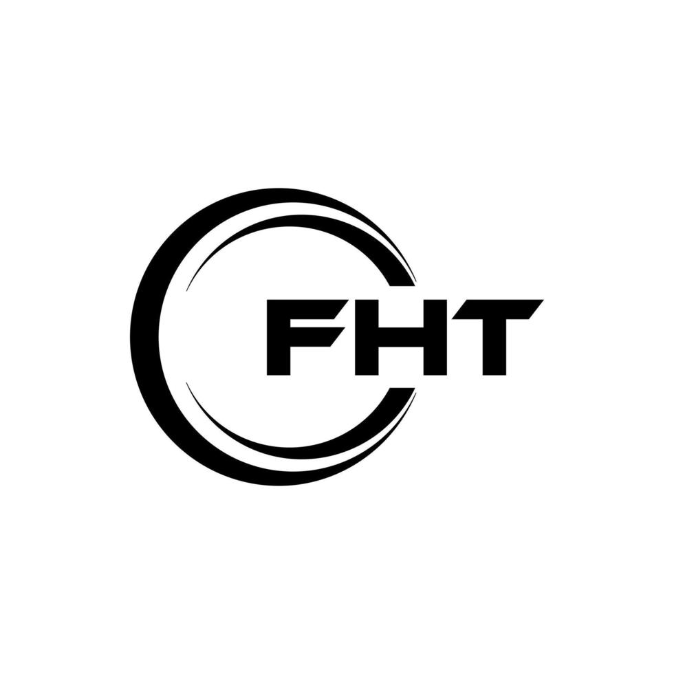 fht brief logo ontwerp in illustratie. vector logo, schoonschrift ontwerpen voor logo, poster, uitnodiging, enz.