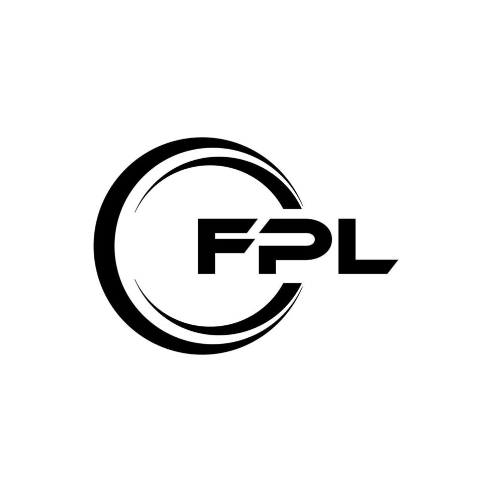 fpl brief logo ontwerp in illustratie. vector logo, schoonschrift ontwerpen voor logo, poster, uitnodiging, enz.