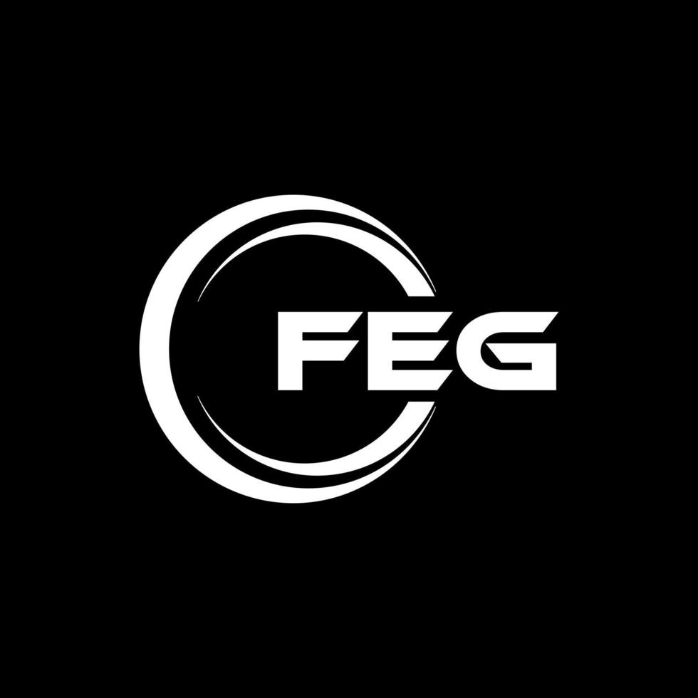 feg brief logo ontwerp in illustratie. vector logo, schoonschrift ontwerpen voor logo, poster, uitnodiging, enz.