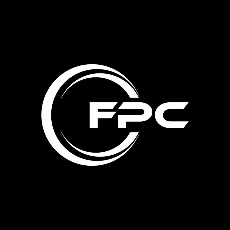 fpc brief logo ontwerp in illustratie. vector logo, schoonschrift ontwerpen voor logo, poster, uitnodiging, enz.