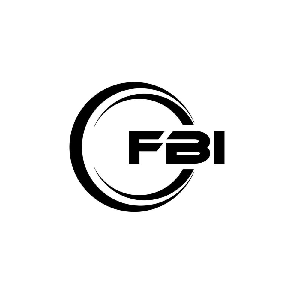 fbi brief logo ontwerp in illustratie. vector logo, schoonschrift ontwerpen voor logo, poster, uitnodiging, enz.