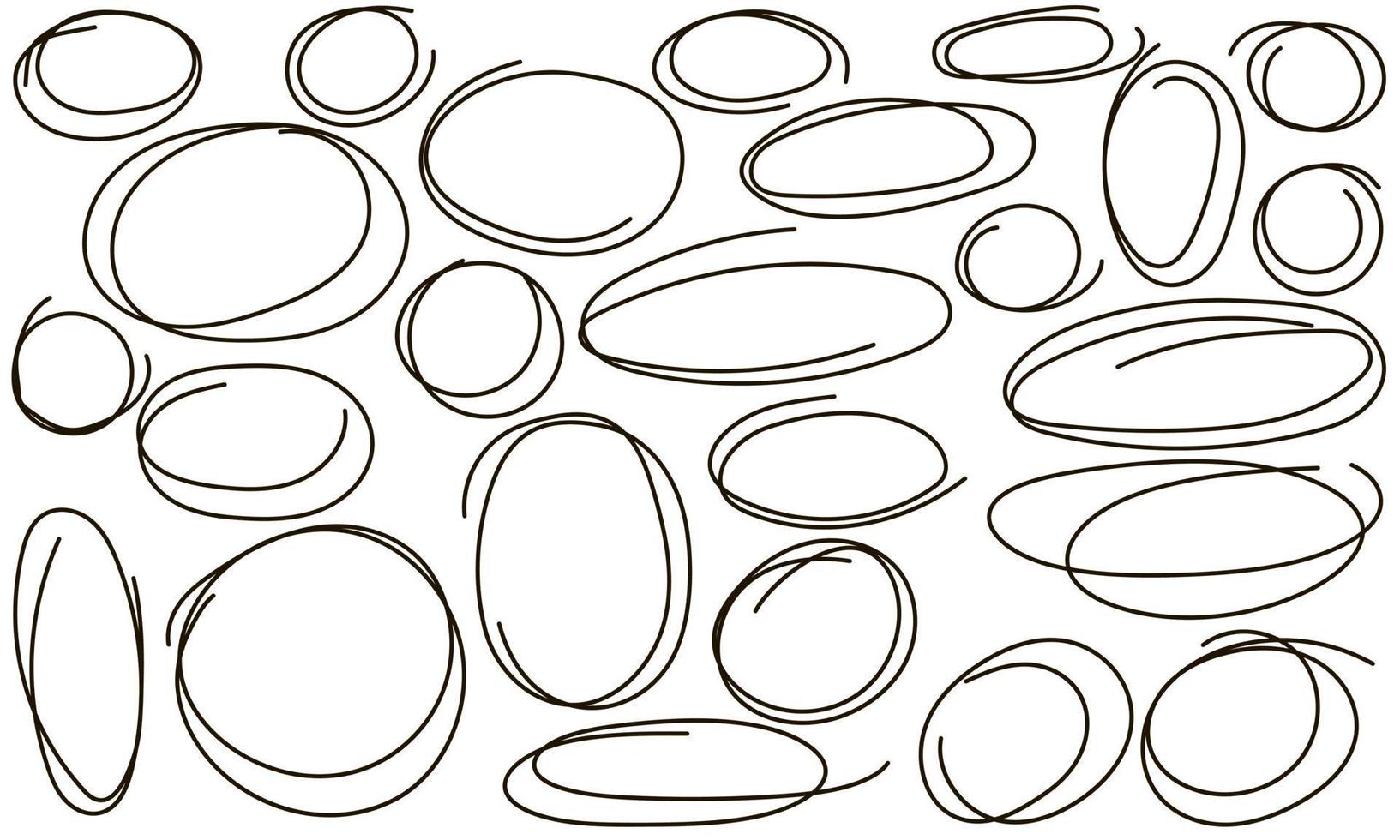 vector elementen van de schets van de tekening ontwerp. een hand getekend reeks van pictogrammen, lijsten, borders in een tekenfilm stijl. elementen voor infographics. schets van elementen. verschillend vormen en cirkels