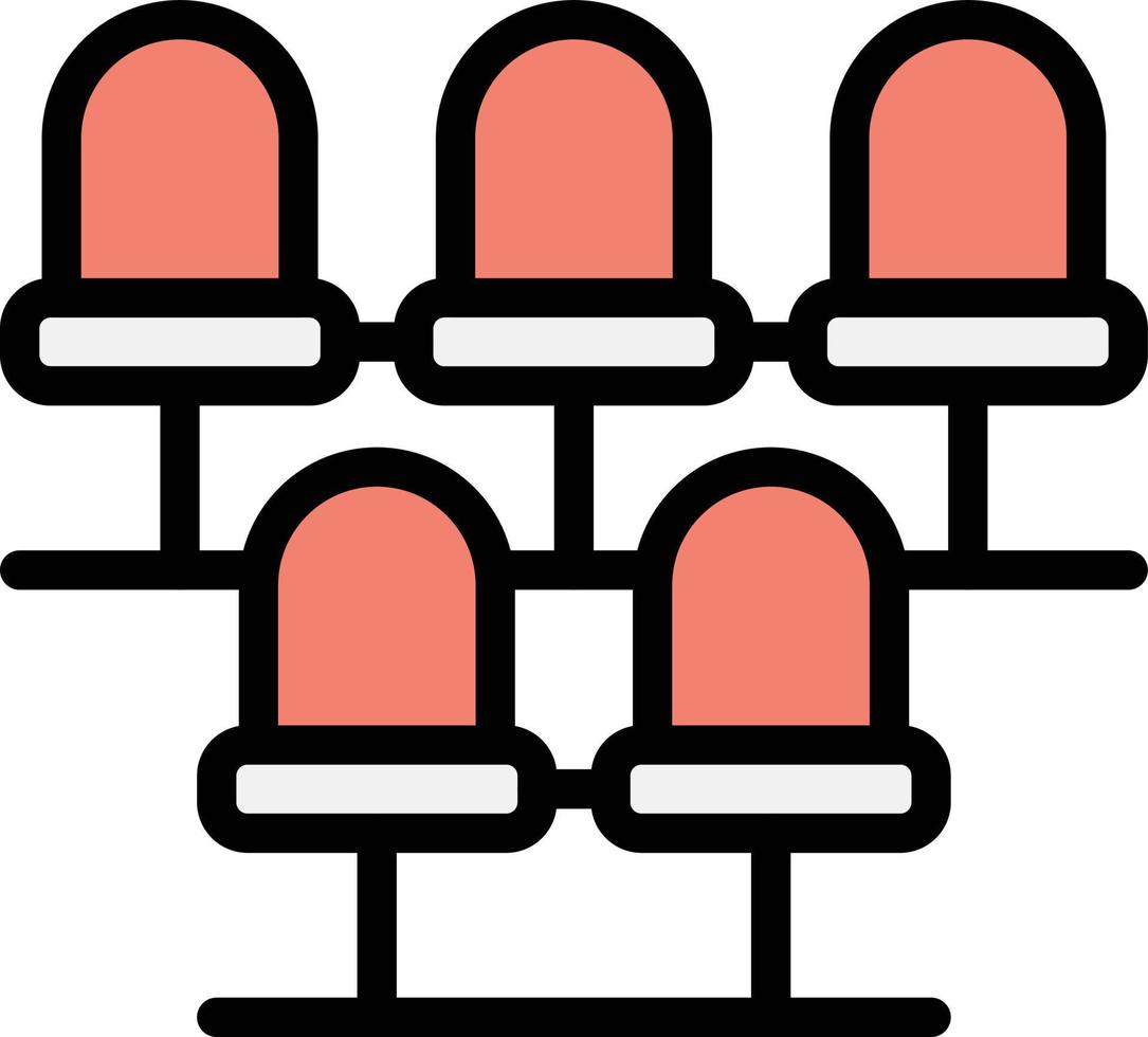 bioscoopstoelen vector pictogram ontwerp illustratie