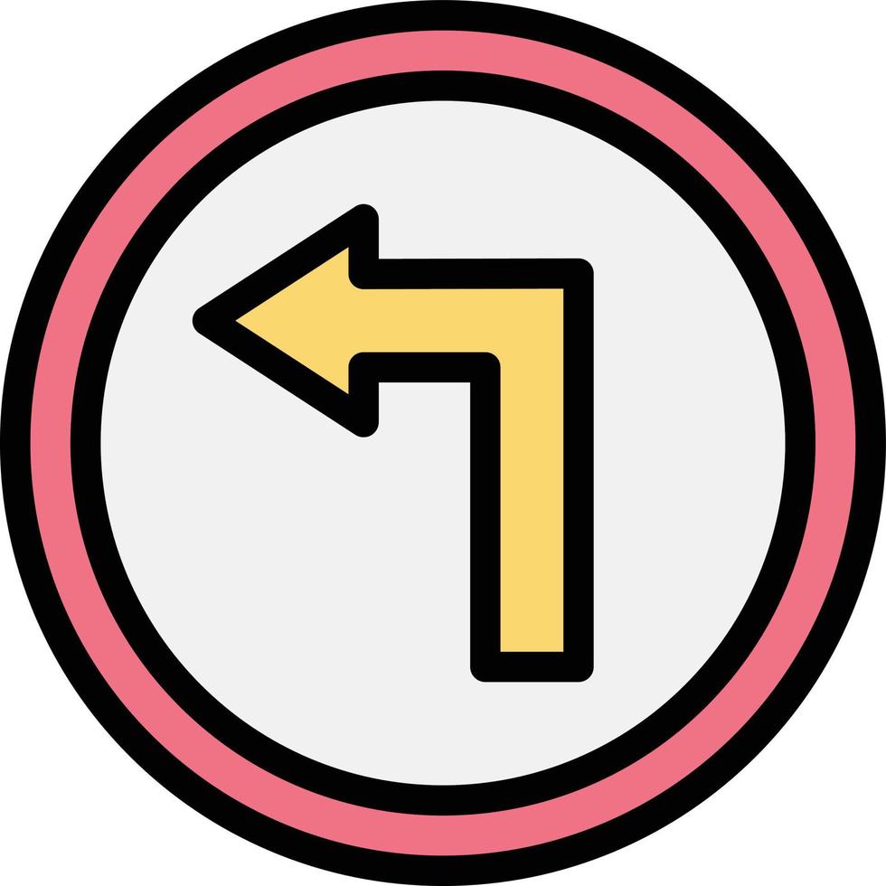 linkse weg vector pictogram ontwerp illustratie