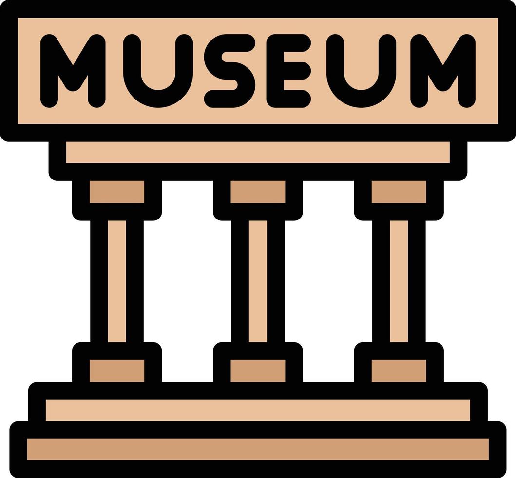 museum vector pictogram ontwerp illustratie