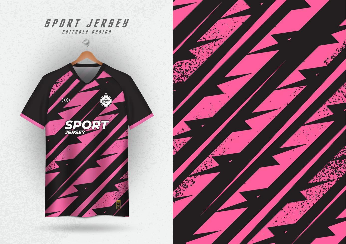 achtergrond voor sport- Jersey, voetbal Jersey, rennen Jersey, racing Jersey, roze en zwart strepen patroon. vector