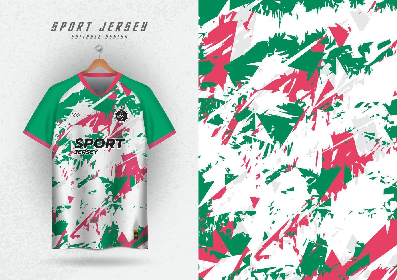 achtergrond voor sport- Jersey voetbal Jersey rennen Jersey racing Jersey patroon wit groen vector