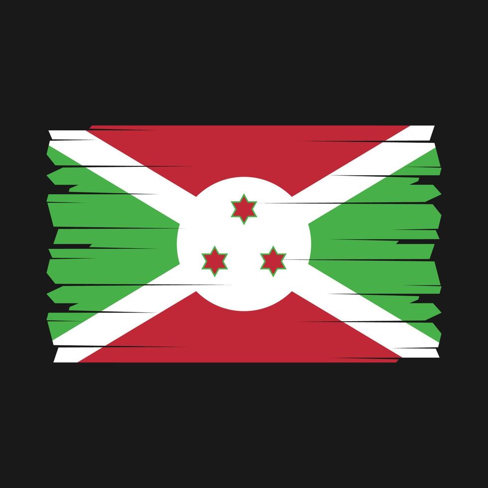 Burundi vlag borstel vector