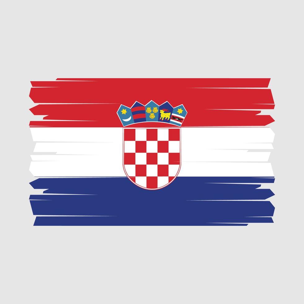 Kroatië vlag borstel vector