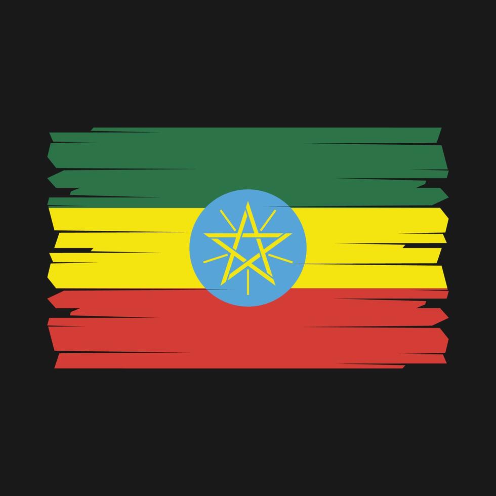 Ethiopië vlag borstel vector