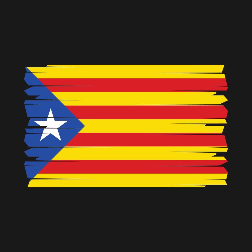 Catalonië vlag borstel vector