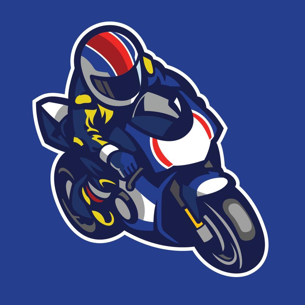 tekenfilm stijl van sportfiets motorfiets vector