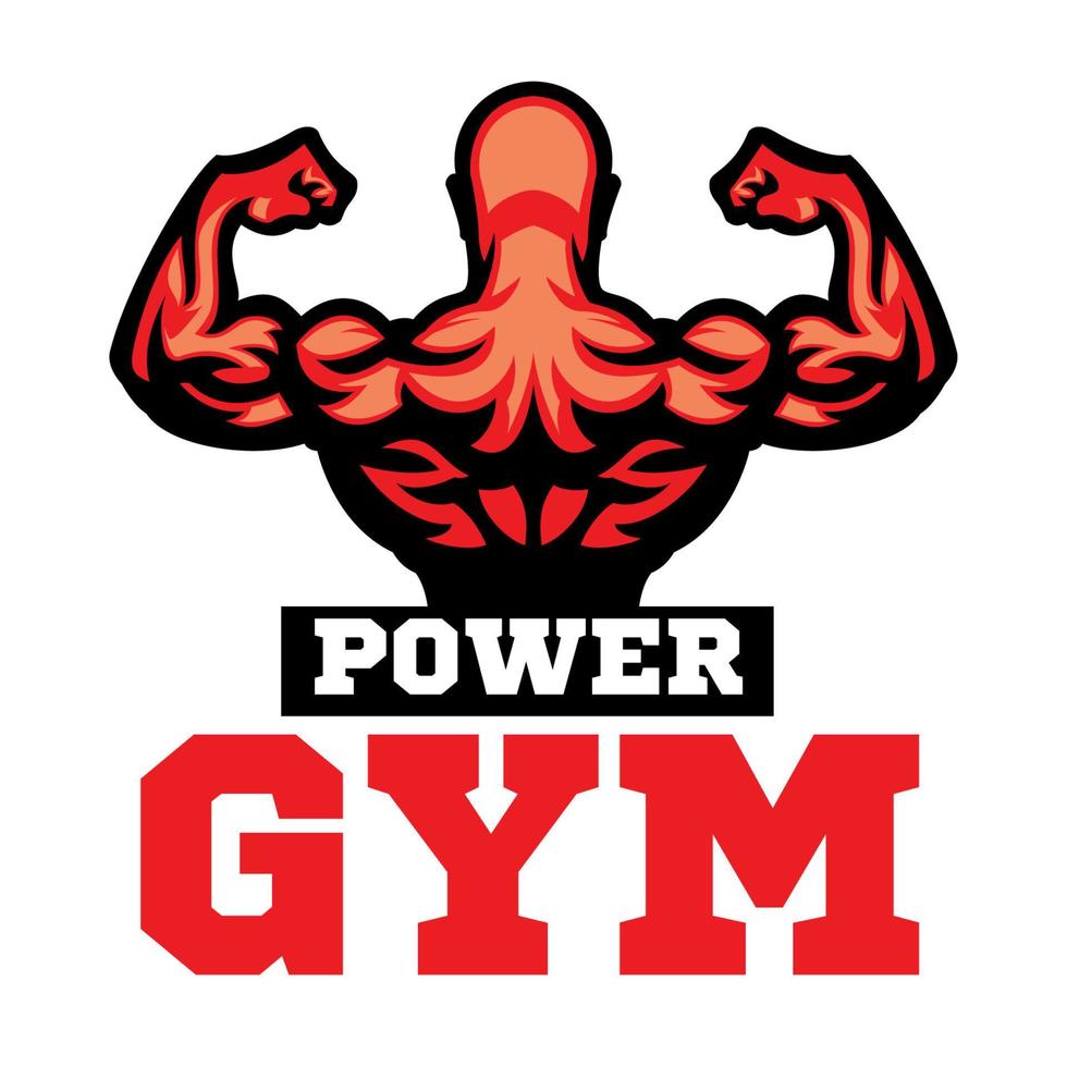 bodybuilder terug spier vector