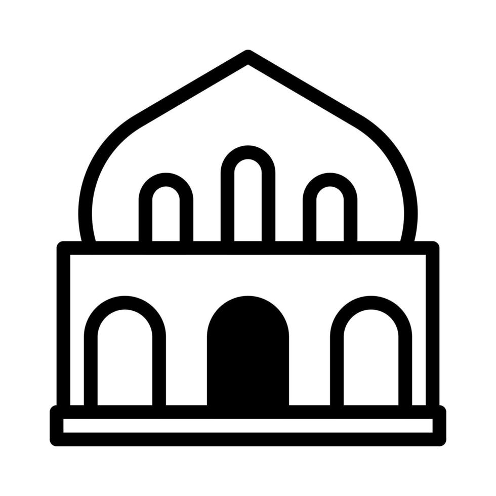 moskee icoon duotoon zwart stijl Ramadan illustratie vector element en symbool perfect.