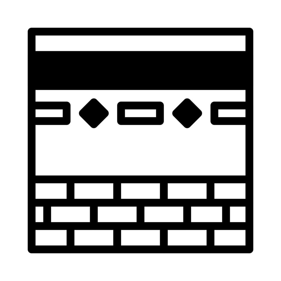 kaaba icoon duotoon zwart stijl Ramadan illustratie vector element en symbool perfect.