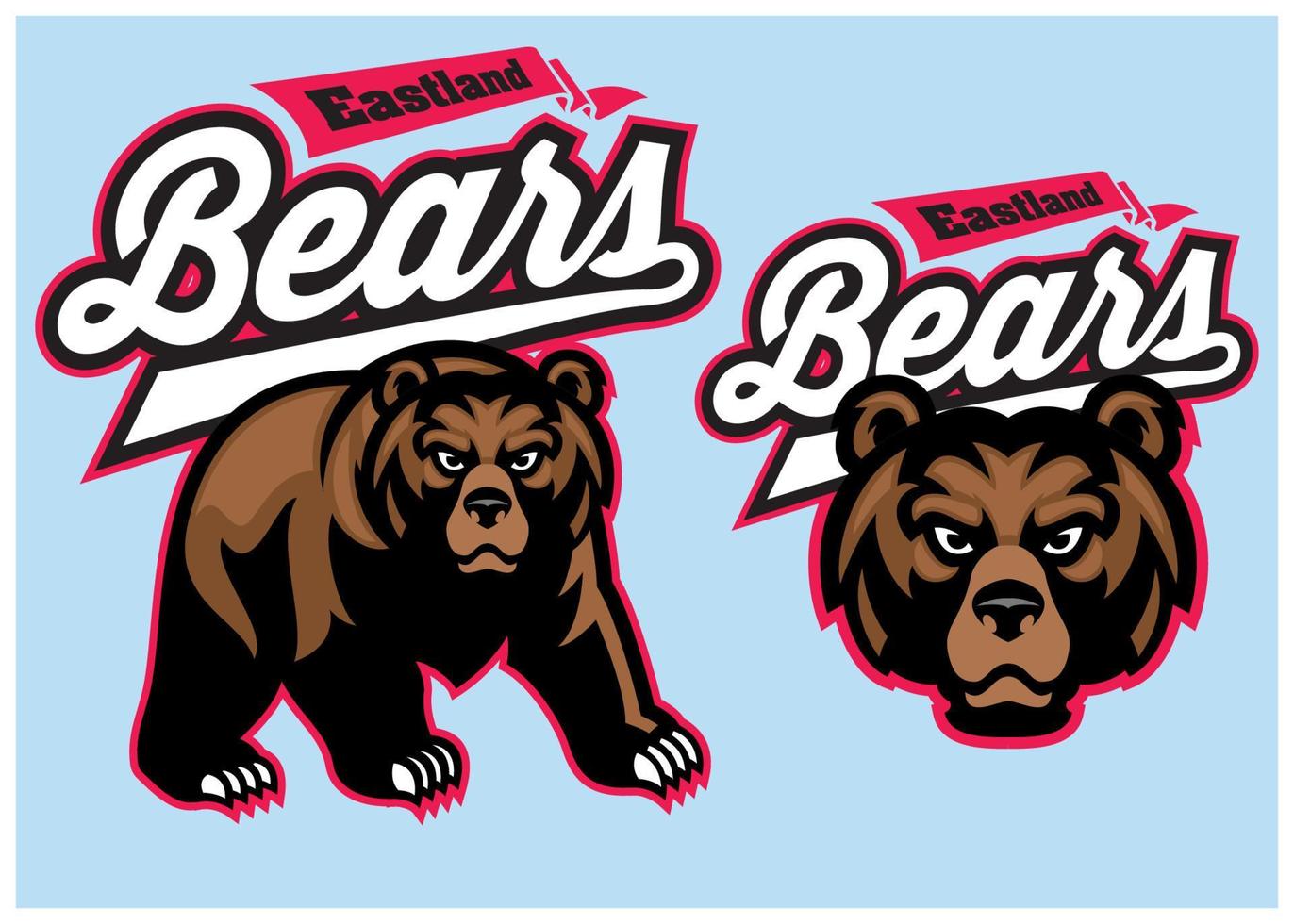 grizzly beer mascotte reeks vector