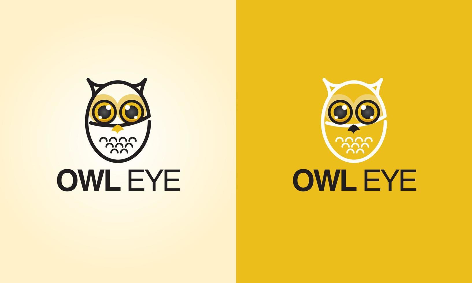 creatief uil oog logo ontwerp vector