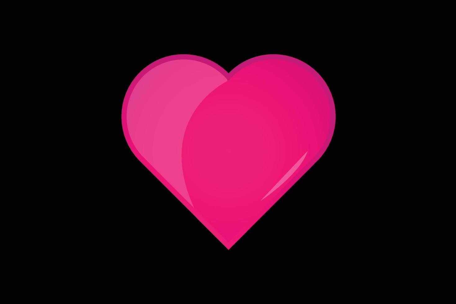 vector illustratie van lief roze kleur groot hart