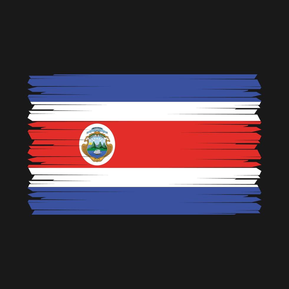 vlag van costa rica vector