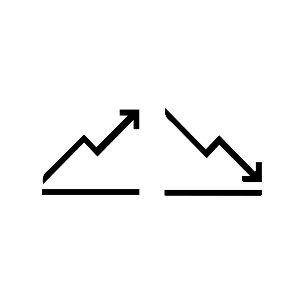 bar grafisch icoon zwart. perfect zwart pictogram illustratie. bedrijf tabel met pijl. gezwellen tabel verzameling. winst groeit optelsom. vooruitgang bar. bar diagram. tabel toenemen. vector