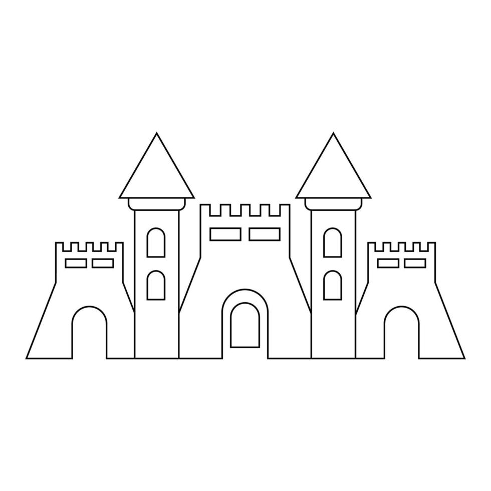 kasteel icoon illustratie vector