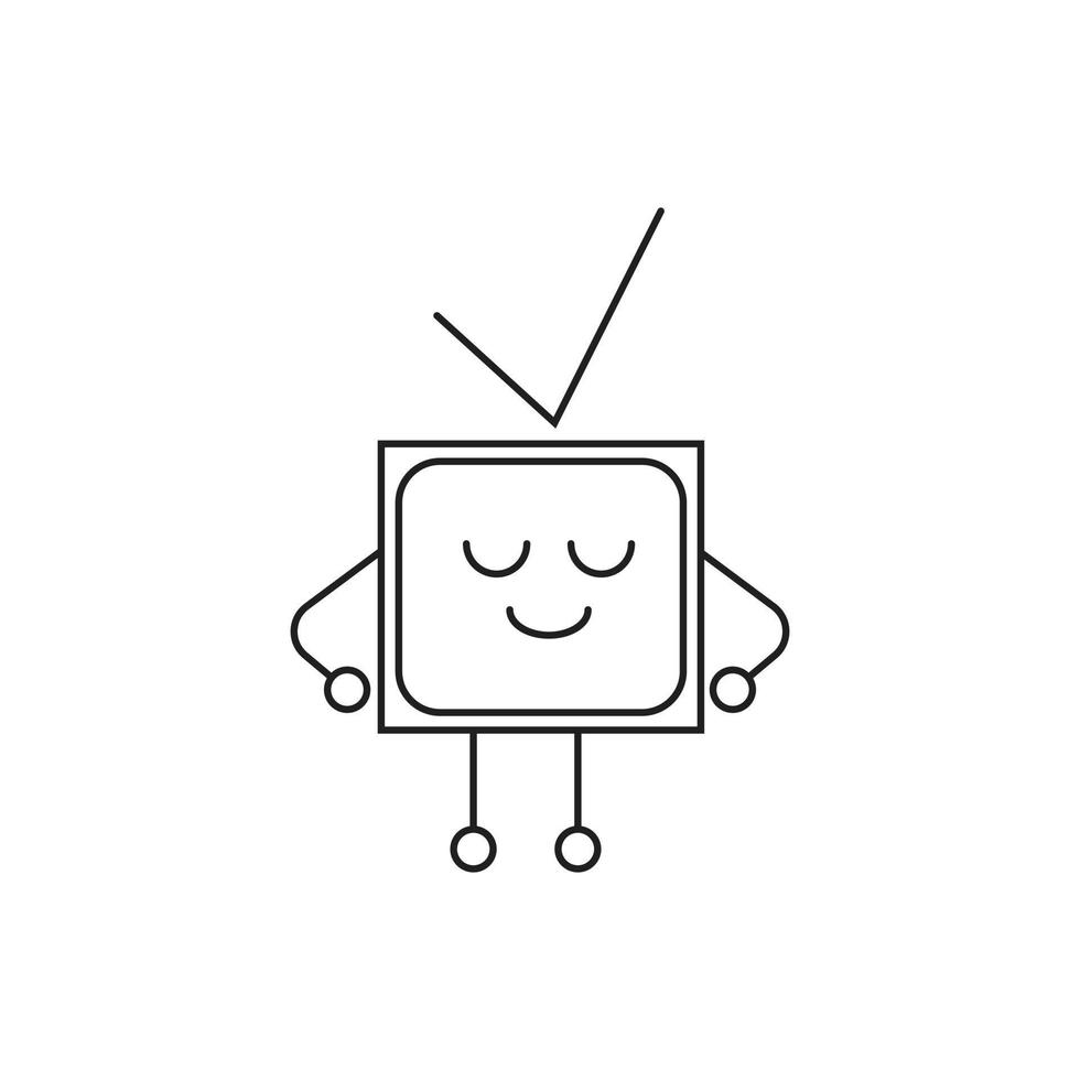 televisie uitdrukking gelukkig logo icoon vector. vector
