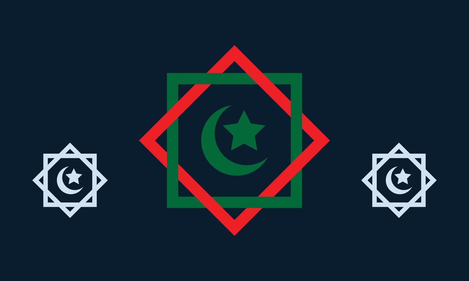 Ramadan Islamitisch groet maan en ster vector