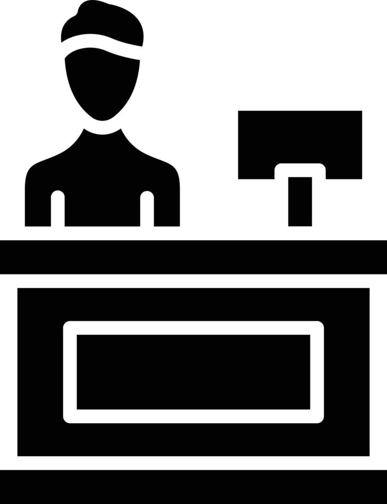 check-in bureau vector pictogram ontwerp illustratie