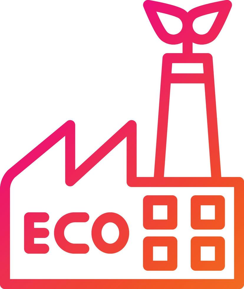 eco fabriek vector pictogram ontwerp illustratie