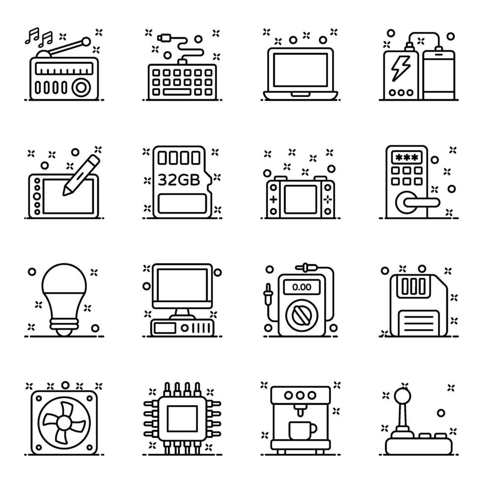 computeraccessoires en elektronische apparaten vector