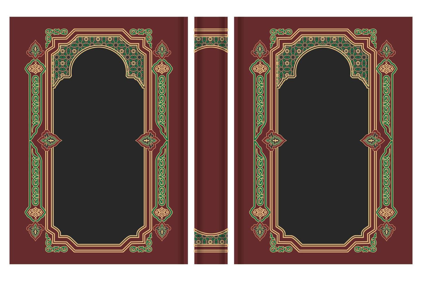 Islamitisch boek Hoes grens ontwerp en heilig al koran vector