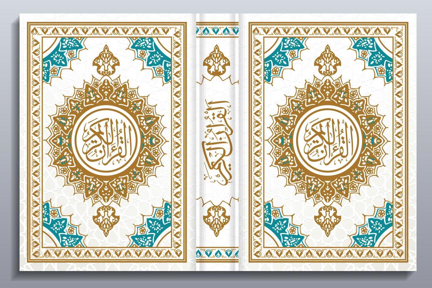 mooi koran Hoes ontwerp, bloemen lijsten, kleuren, abstract, vector, koran kareem, al koran, Islamitisch boek omslag, vector