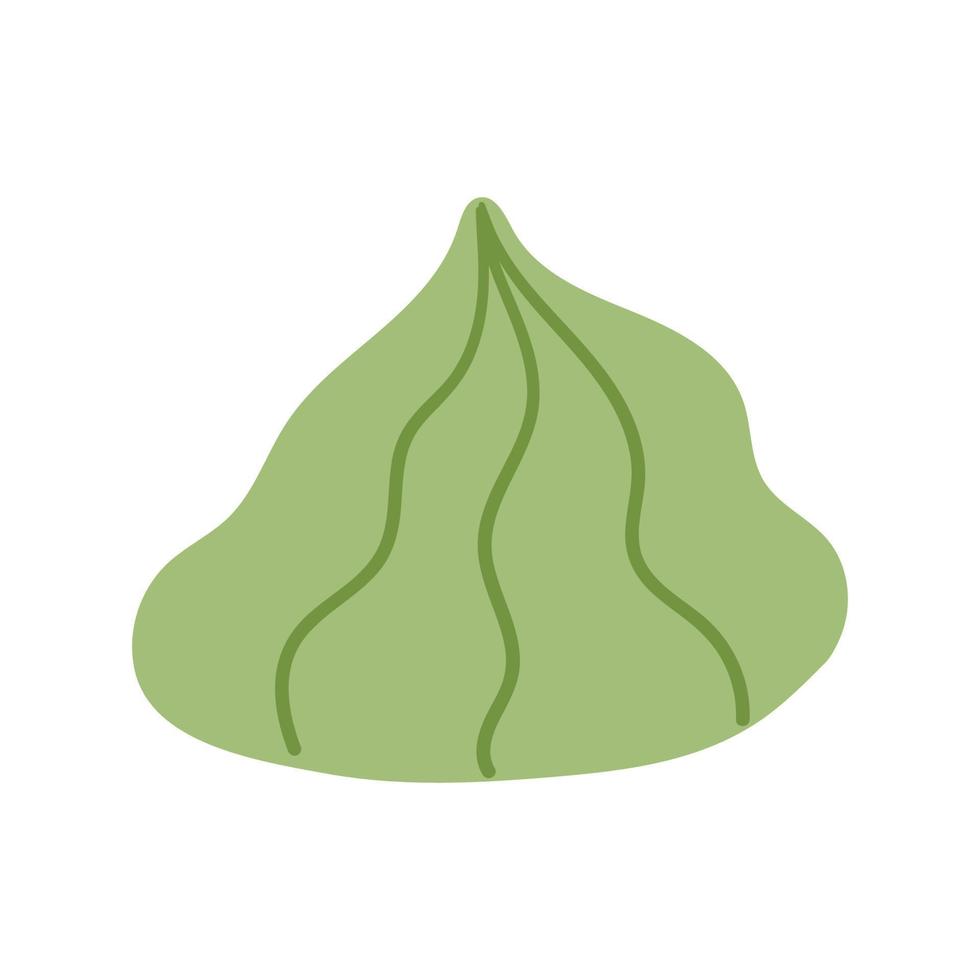 Japans mierikswortel wasabi vlak tekening vector illustratie Aan wit achtergrond