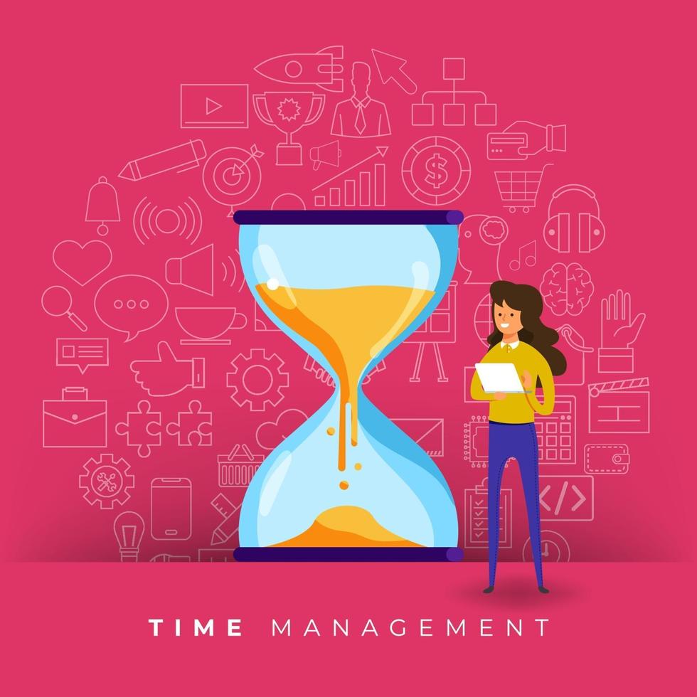 tijdmanagement in het bedrijfsleven vector