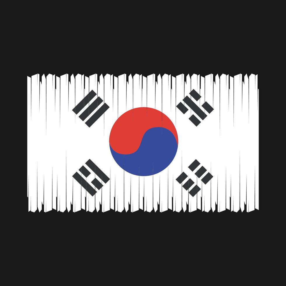 vlag van zuid-korea vector