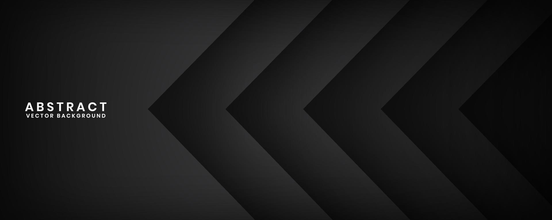 3d zwart meetkundig abstract achtergrond overlappen laag Aan donker ruimte met uitknippen effect decoratie. minimalistische grafisch ontwerp element pijl stijl concept voor banier, folder, kaart, omslag, of brochure vector