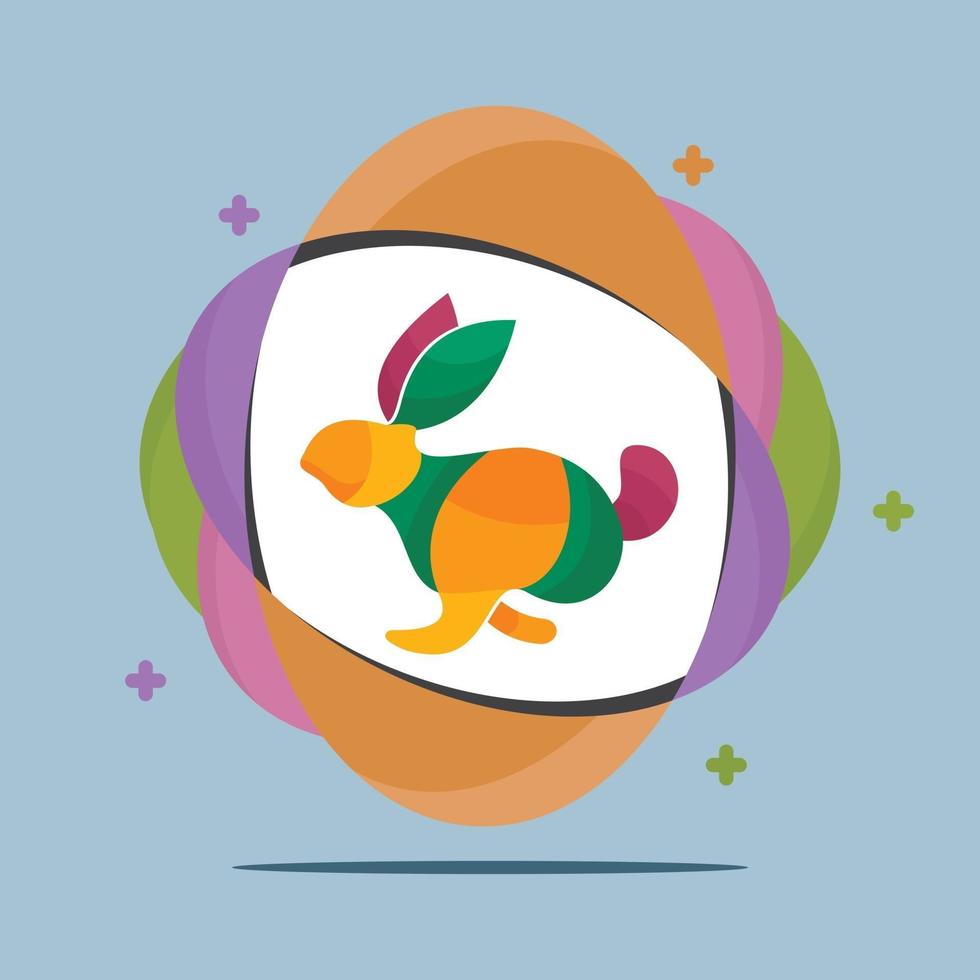 konijn logo ontwerp vector