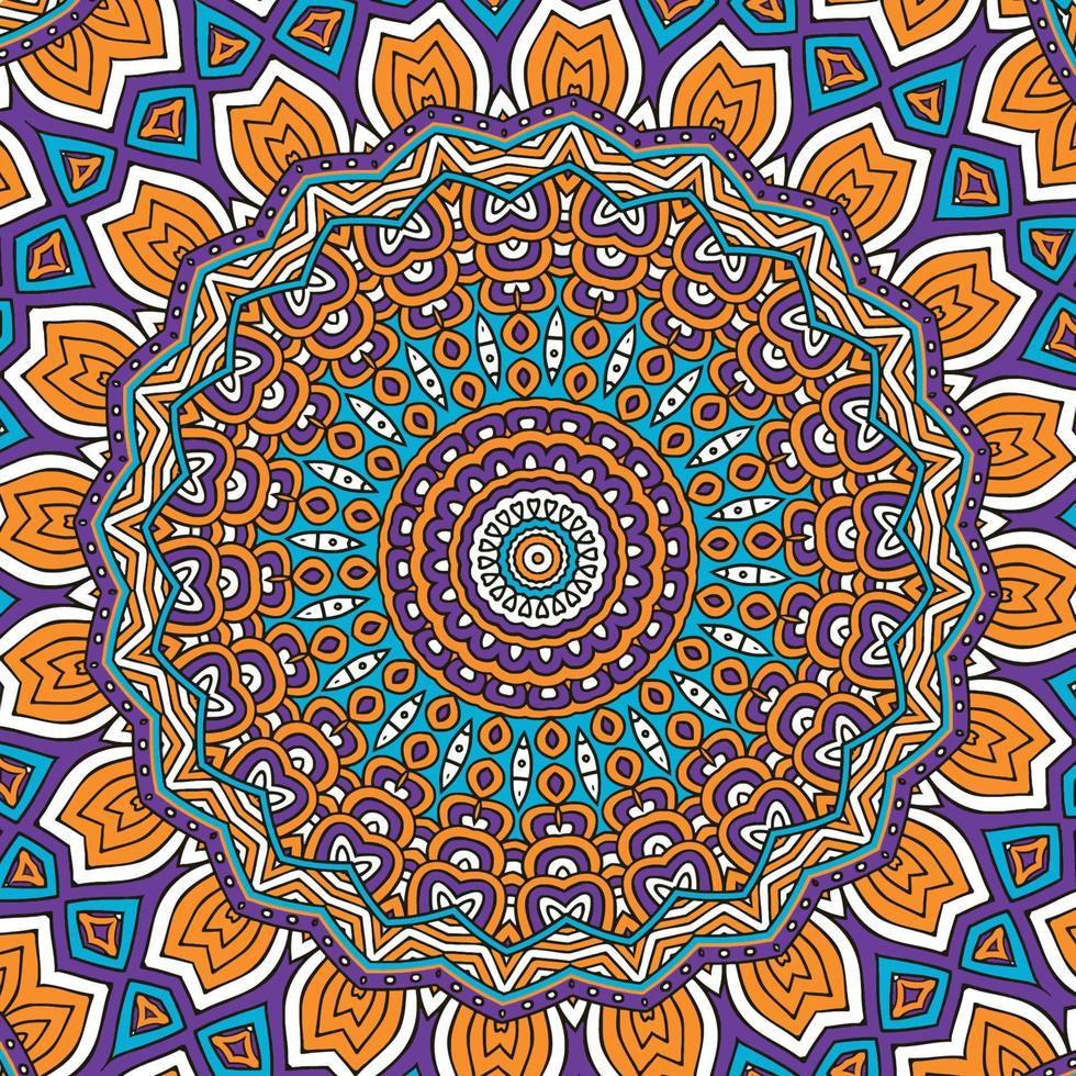 een kleurrijk mandala met een patroon van cirkels vector