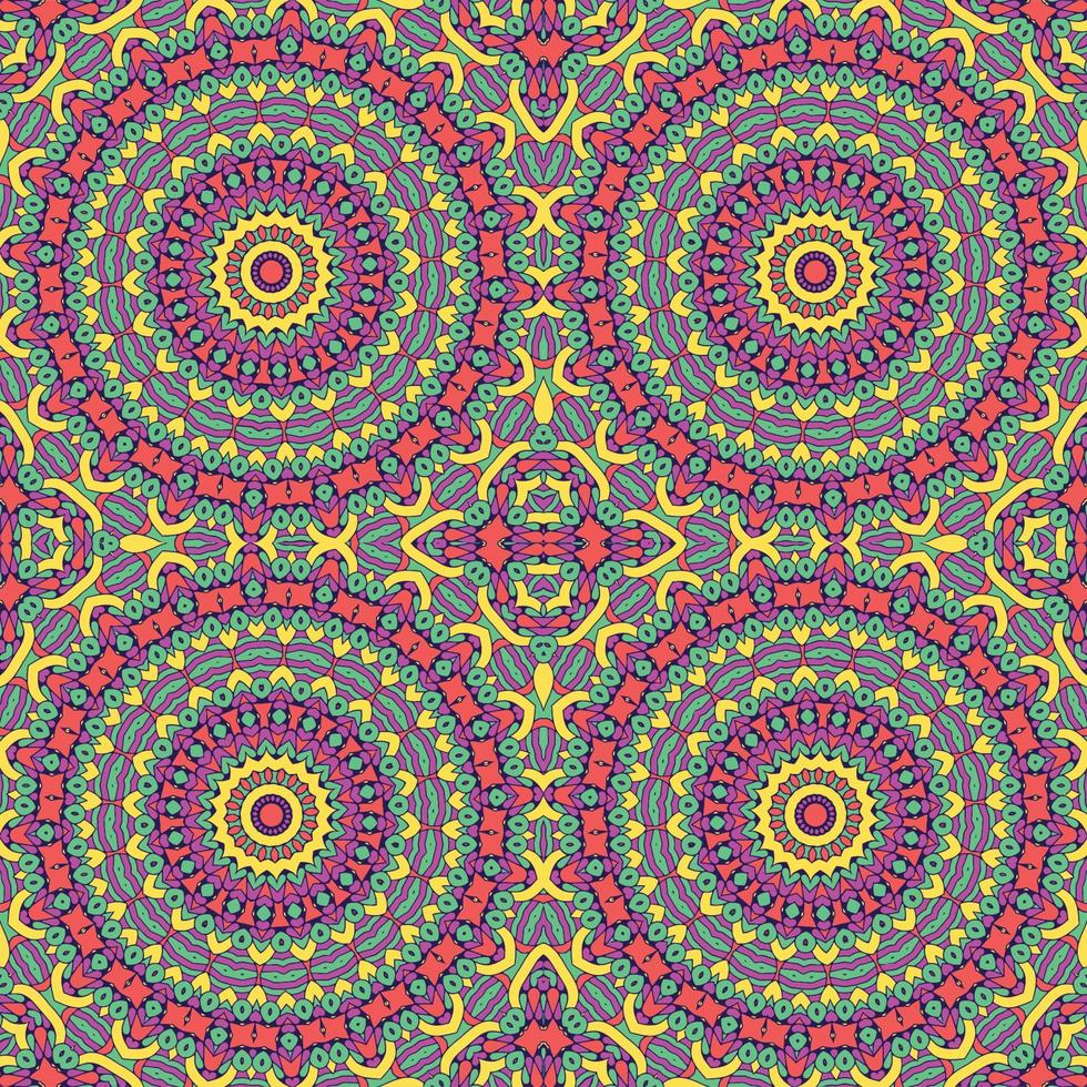 een naadloos patroon met een kleurrijk mandala. vector