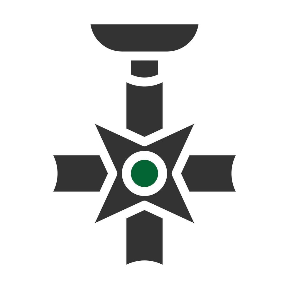 medaille icoon solide stijl grijs groen kleur leger illustratie vector leger element en symbool perfect.